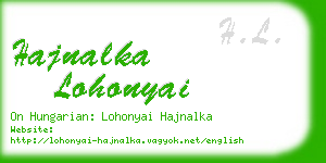 hajnalka lohonyai business card